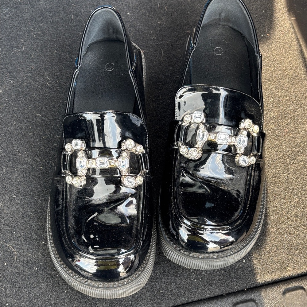 Black Patent Leather Loafers